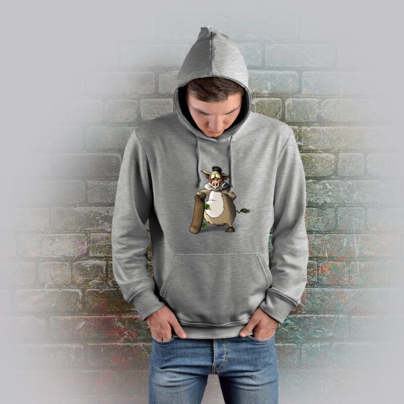 Funnyfriend Hoodie Wildsau grey melange
