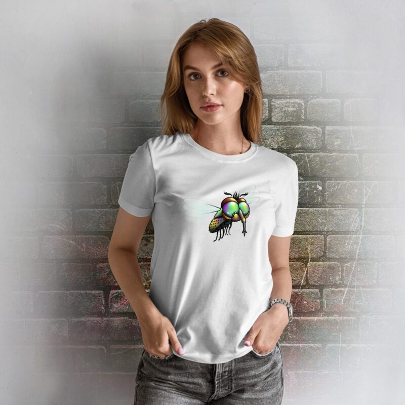 Funnyfriend T-Shirt Damen Fly weiß