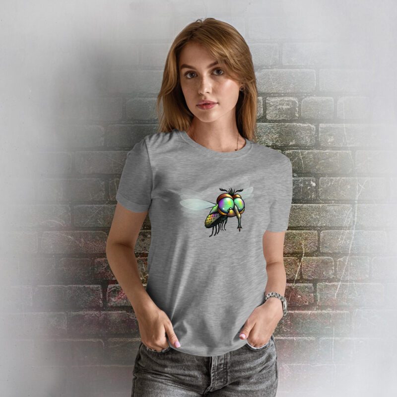 Funnyfriend T-Shirt Damen Fly grey melange