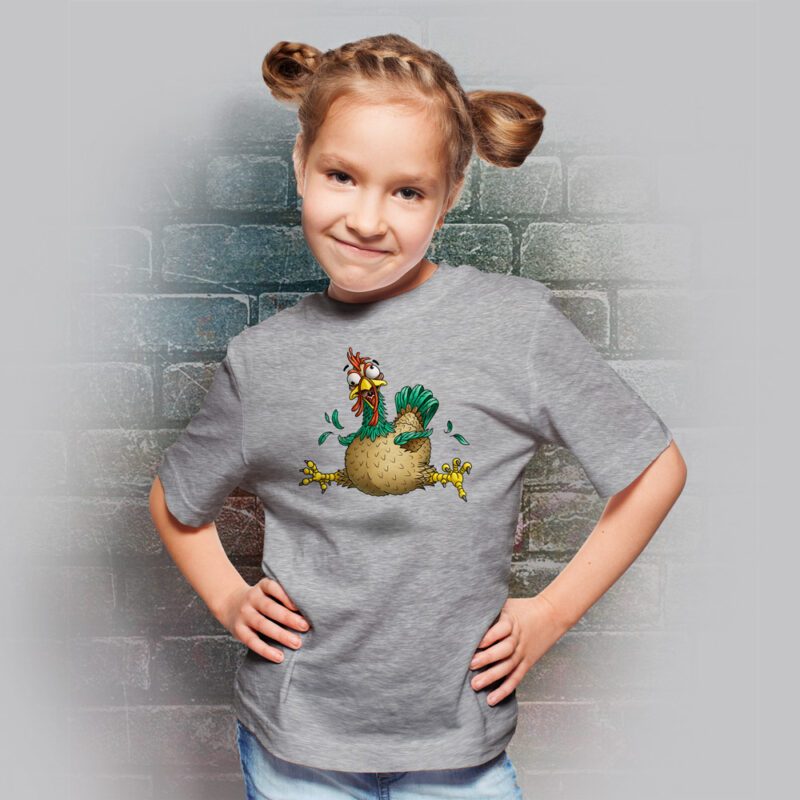 Funnyfriend T-Shirt Kids Gockel grey melange