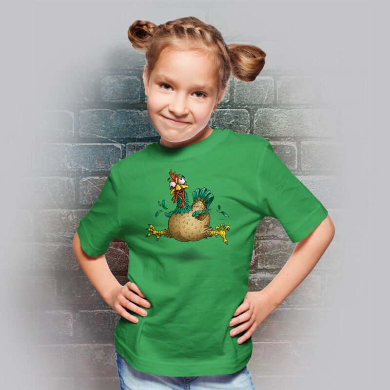 Funnyfriend T-Shirt Kids Gockel kelly green