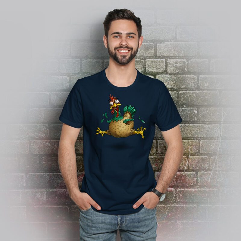 Funnyfriend T-Shirt Herren Gockel navy