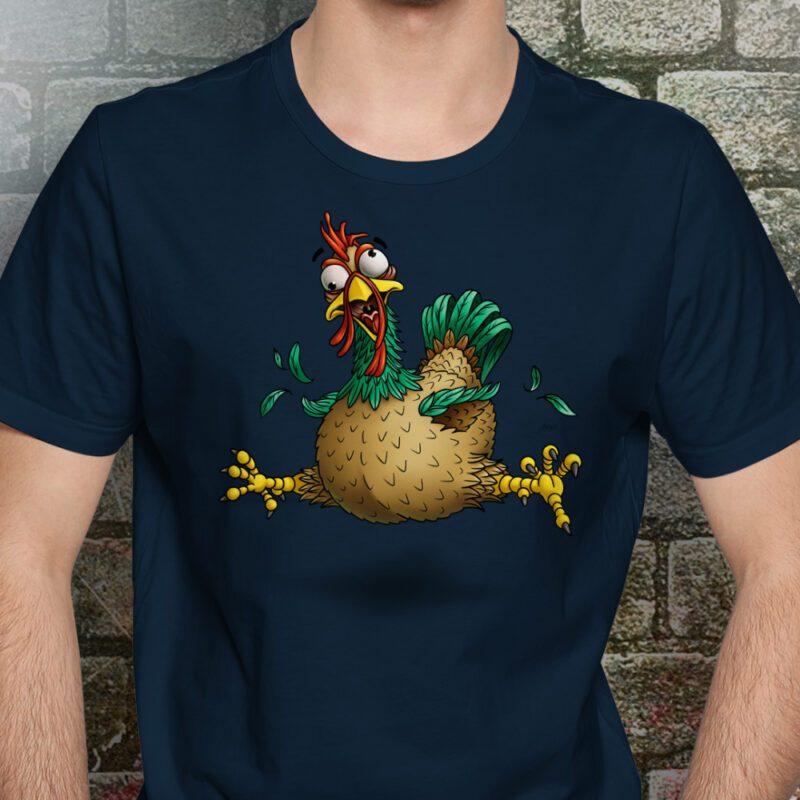 Funnyfriend T-Shirt Herren Gockel Detail
