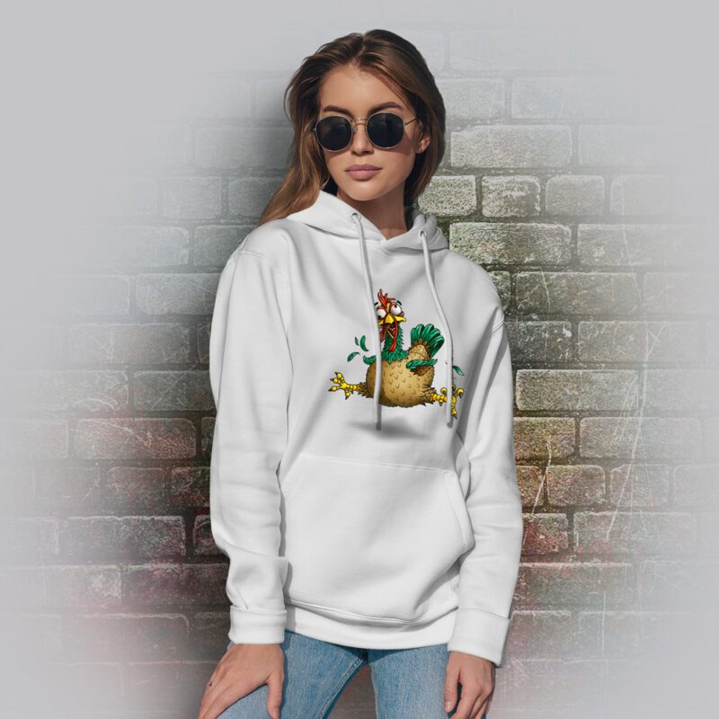 Funnyfriend Hoodie Gockel weiß