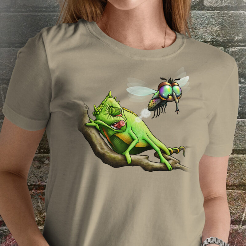 Funnyfriend T-Shirt Damen Chamäleon Detail