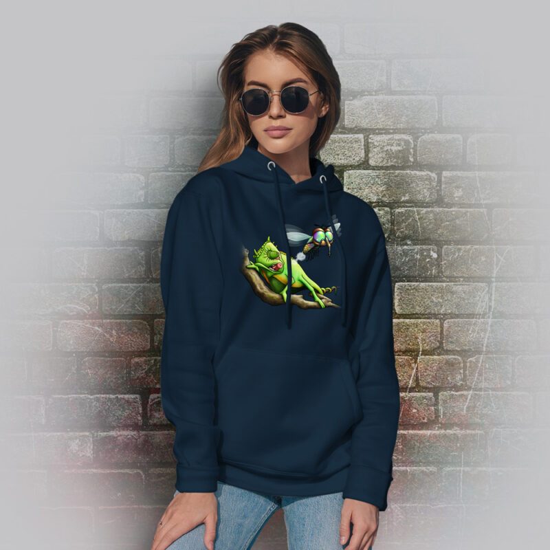 Funnyfriend Hoodie Chamäleon navy