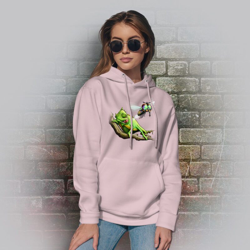 Funnyfriend Hoodie Chamäleon pale pink