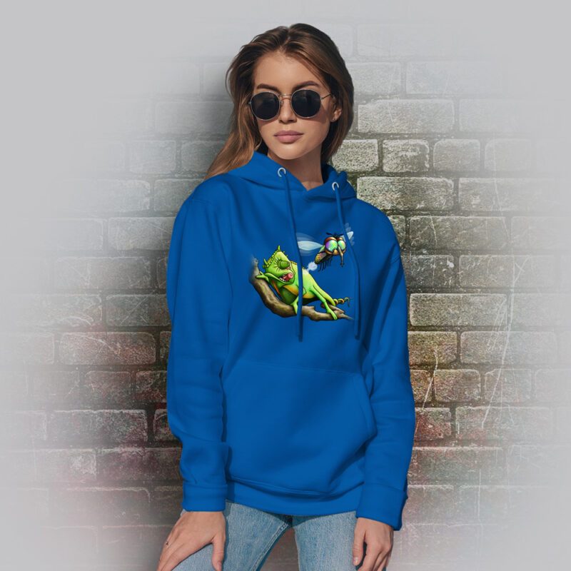 Funnyfriend Hoodie Chamäleon blue