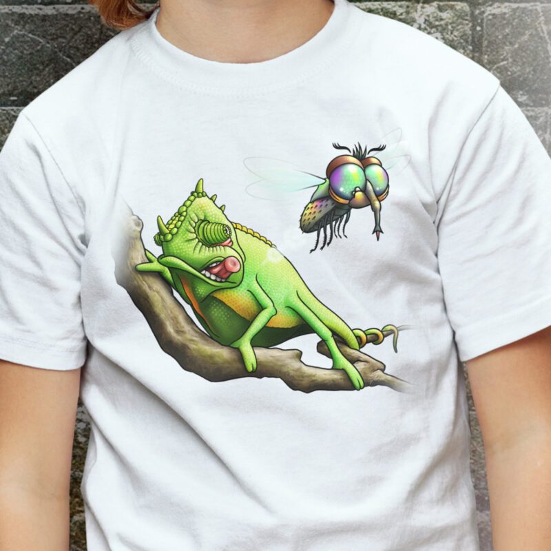 Funnyfriend T-Shirt Kids Chamäleon Detail
