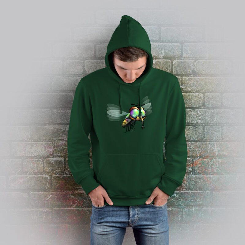 Funnyfriend Hoodie Fly bottle green